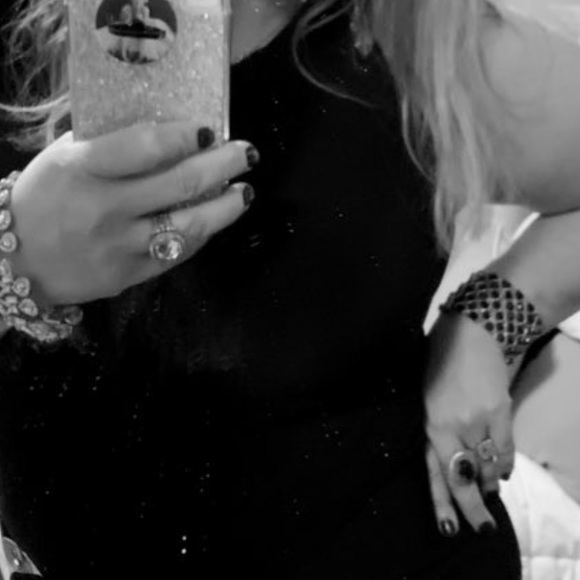 This Navy Joseph Ribkoff dress is everything. Universally flatteringly bias cut! - Picture 5 of 8